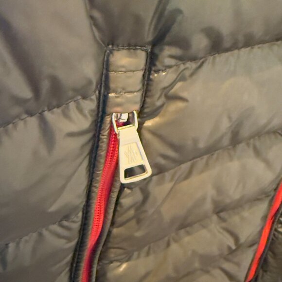 MONCLER Hooded Down Jacket Kids Size 5 Green Orange Lining - Picture 10 of 10